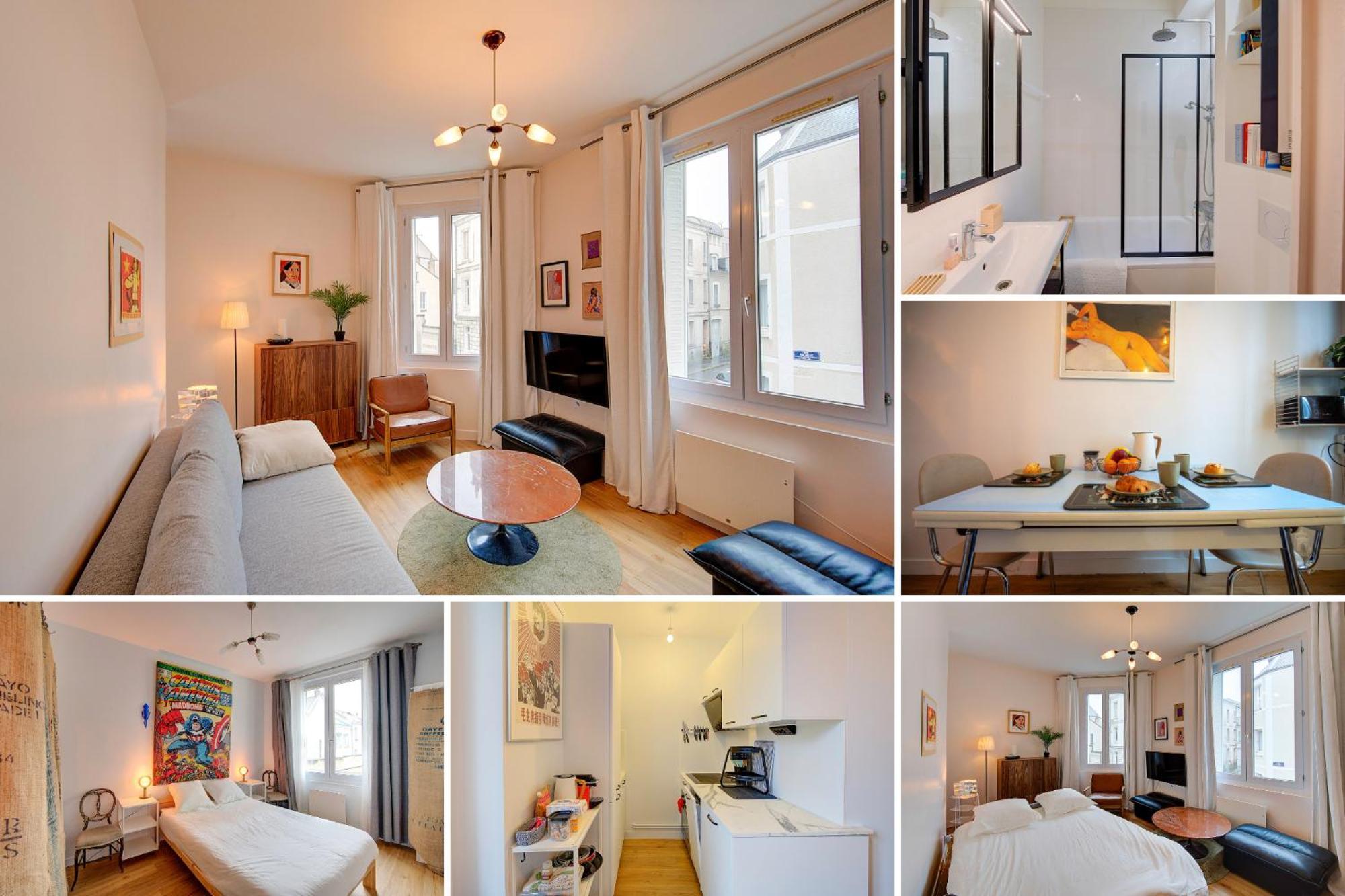Апартаменты Chic Et Cosy - 5Mn De La Gare - Arrivee Autonome Тур Экстерьер фото